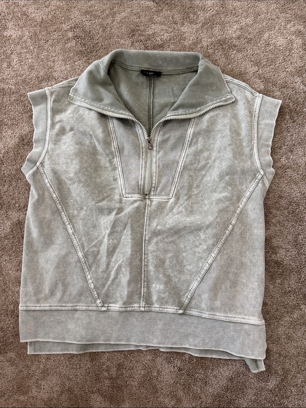 Blu Pepper Lightweight Pullover in Sage Green
